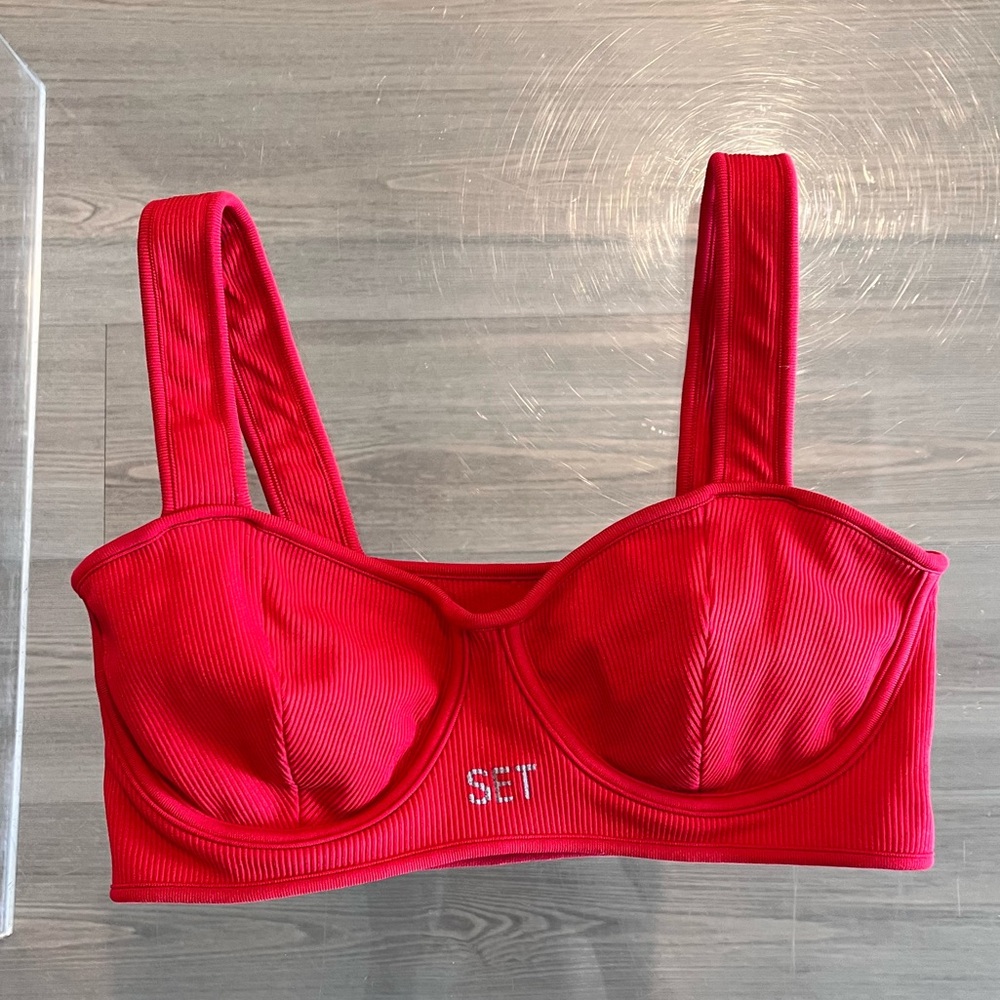 Set Active Red Sports Bra